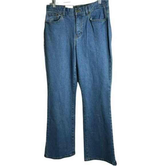 Lauren Ralph Lauren Classic Fit Bootcut Jeans Women’s 8 Blue Denim 33x31 New - Picture 1 of 6